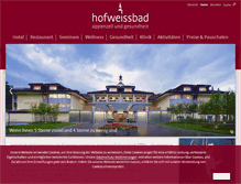 Tablet Screenshot of hofweissbad.ch